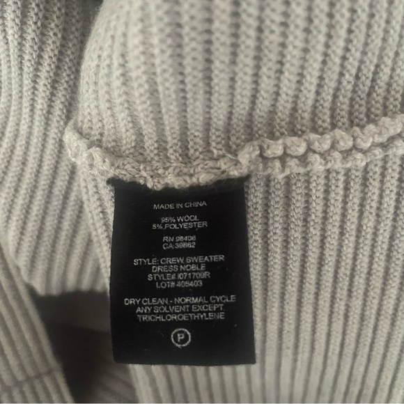 Theory Gray Wool Blend Noble Crewneck Long Sleeve Sweater Dress 37280 - Picture 8 of 10